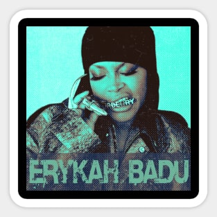 Solarize Illustrations - Erykah Badu Sticker